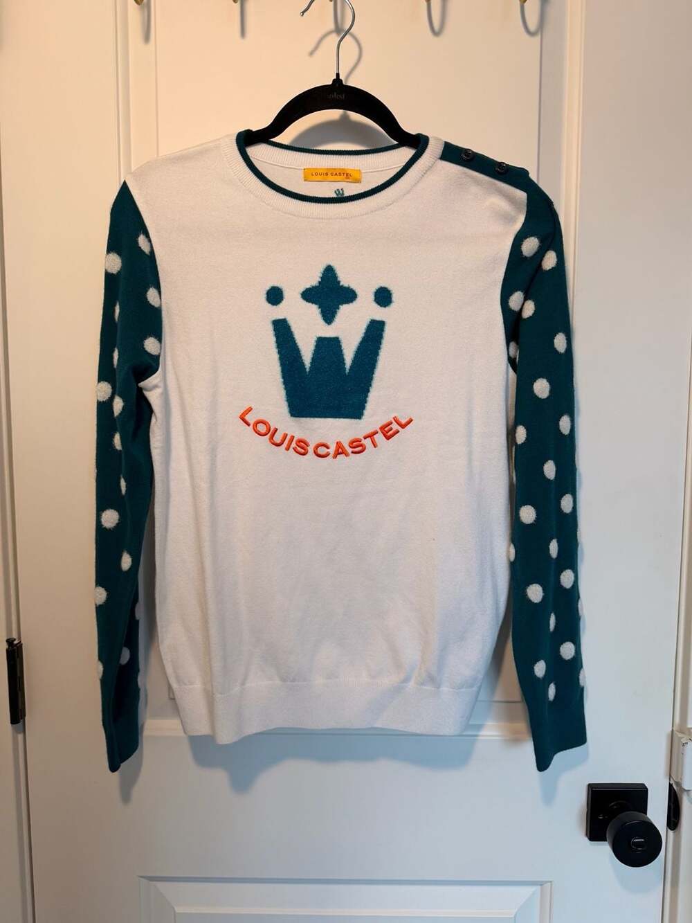 Louis Castel Women's Luxury Golf Crewneck Knit Sweater Long Sleeve